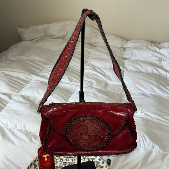BCBG *COLLECTORS*handbag in RED with Black trim. - Picture 10 of 15